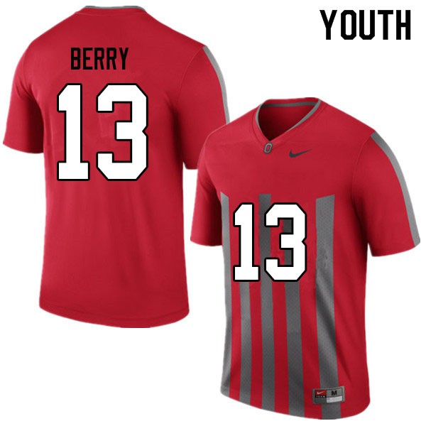Ohio State Buckeyes #13 Rashod Berry Youth Official Jersey Throwback OSU3035